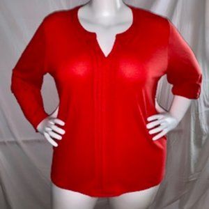 Verve Ami Tangerine V-neck Tunic 2X